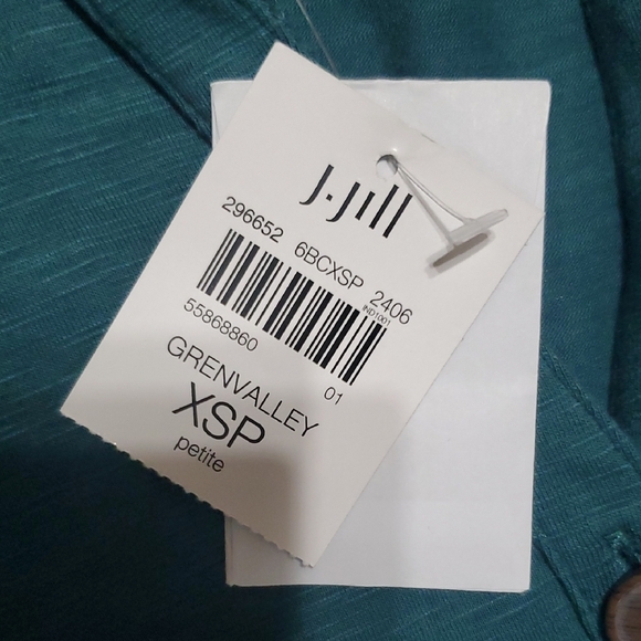 J. Jill Green Jumpsuit with Relaxed Wide-Leg and Waist Tie - Picture 2 of 7